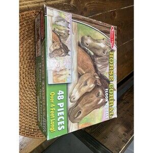 HORSE CORRAL Melissa & Doug Kids Floor Puzzle 48 Jumbo Piece Easy-Clean Complete